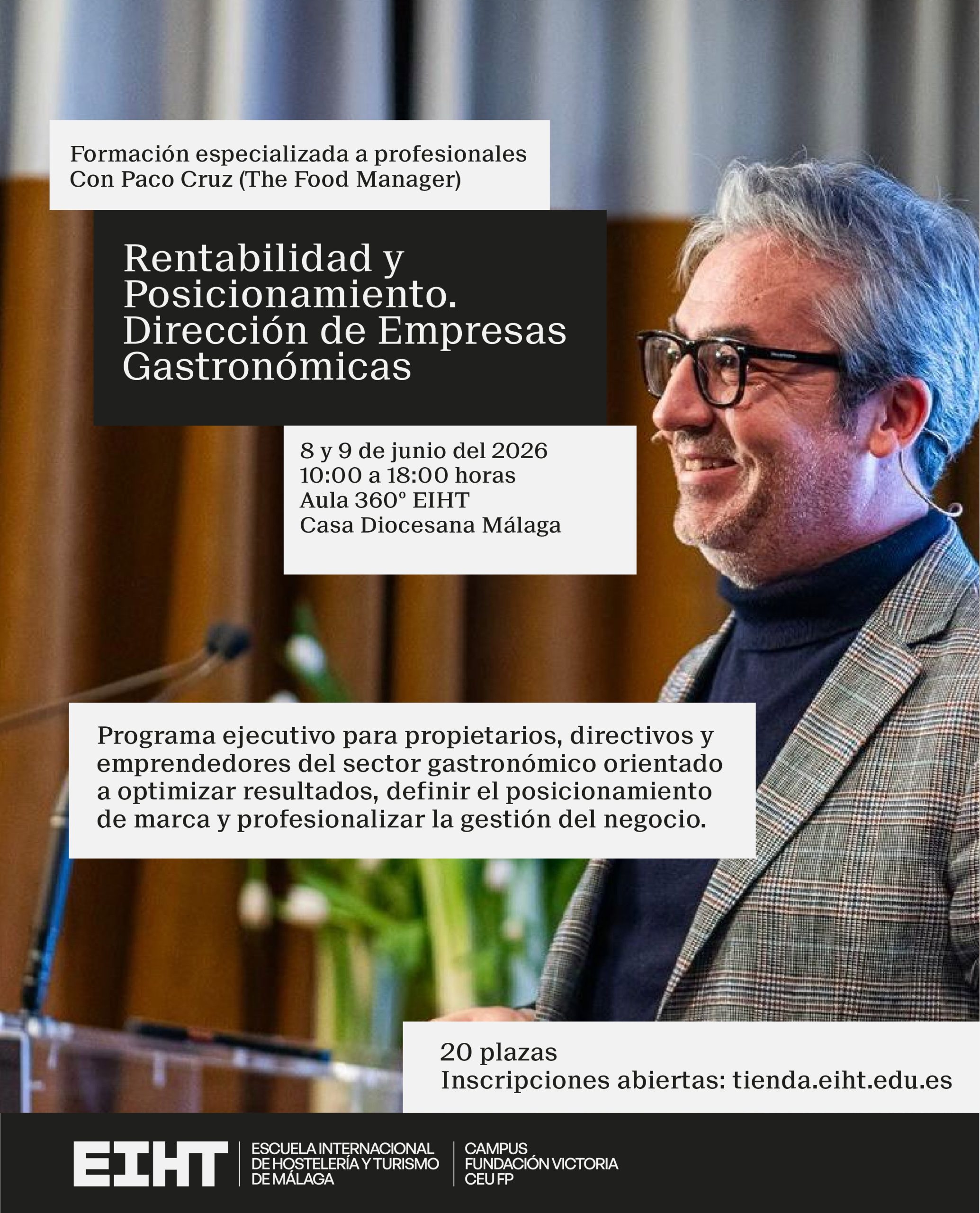 EIHT lanza una formación especializada para profesionales sobre rentabilidad y posicionamiento en empresas gastronómicas